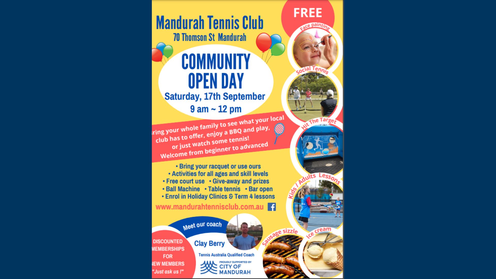 Mandurah Tennis Club Community Fun Day