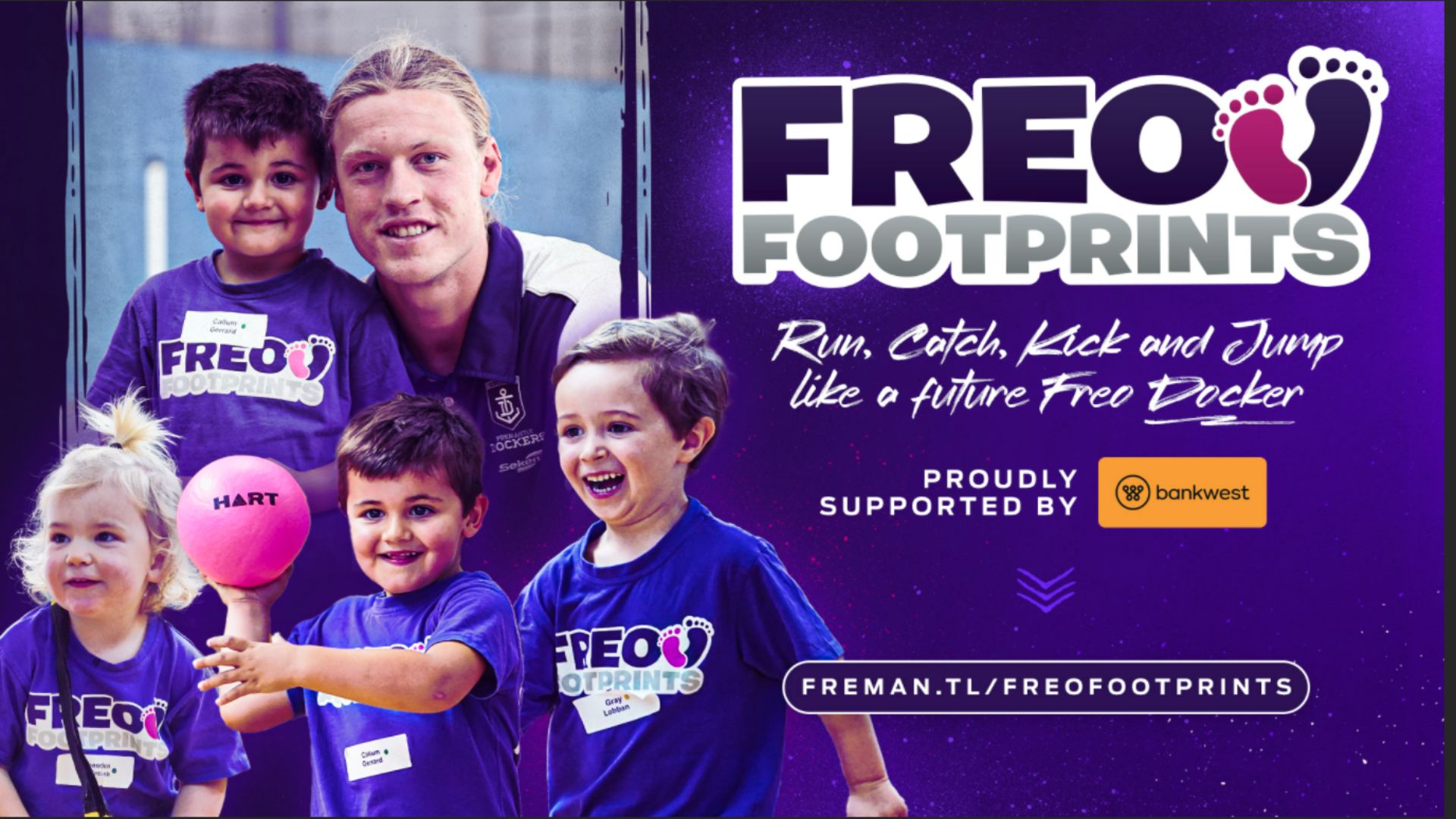 Freo Footprints sporting program for children at Mandurah Aquatic and Recreation Centre