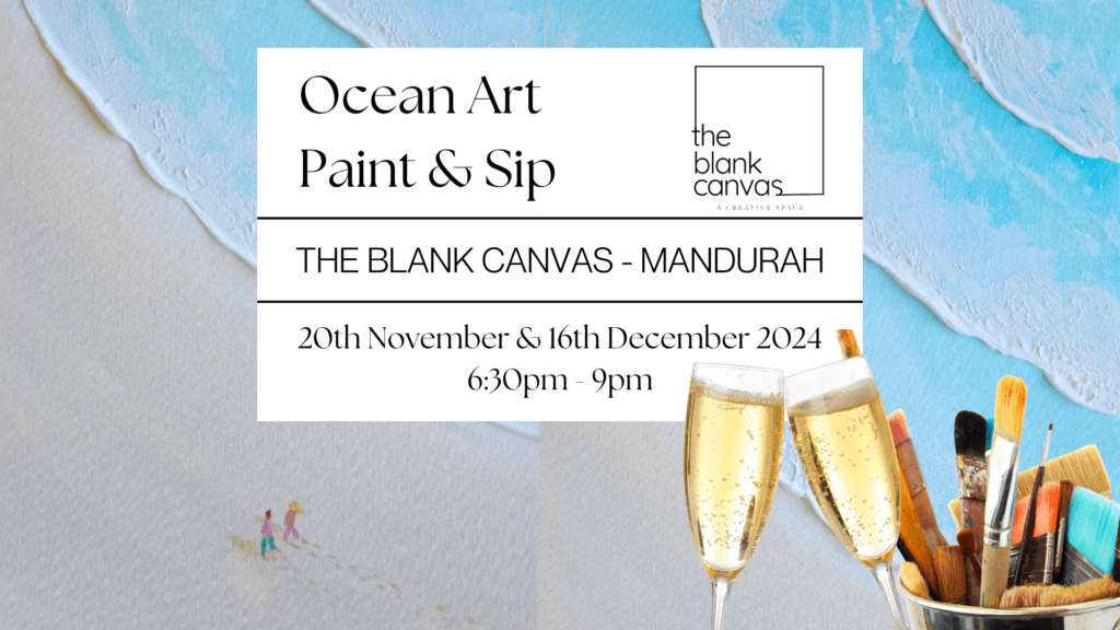 Event Poster for Ocean Paint & Sip